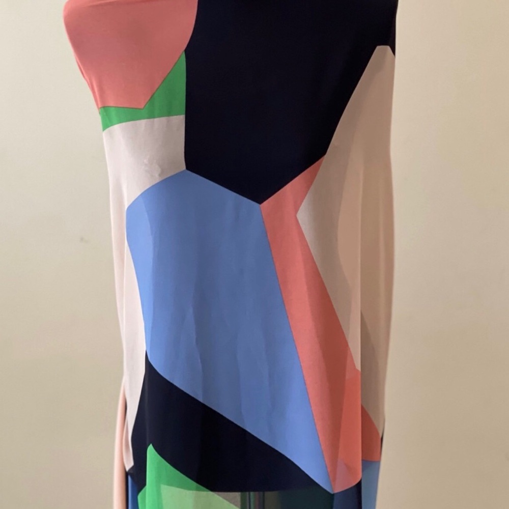 Colorful Geometric Pattern Multicolor Chiffon She… - image 2